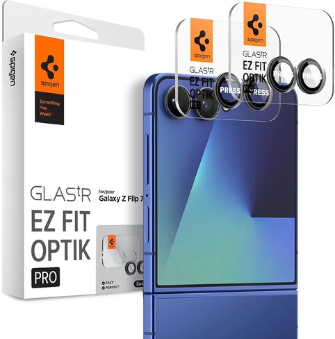 Spigen Camera Lens Screen Protector [GlasTR EZ Fit Optik Pro] Designed for Galaxy Z Flip 7 [Case Friendly] - 2 Pack in Saudi Arabia