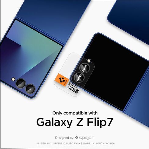 Spigen Camera Lens Screen Protector [GlasTR EZ Fit Optik Pro] Designed for Galaxy Z Flip 7 [Case Friendly] - 2 Pack in Saudi Arabia
