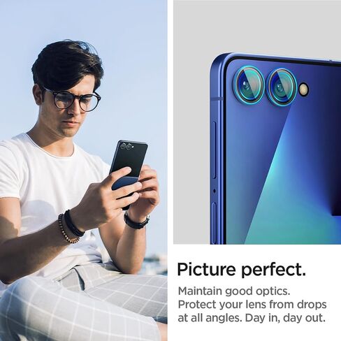 Spigen Camera Lens Screen Protector [GlasTR EZ Fit Optik Pro] Designed for Galaxy Z Flip 7 [Case Friendly] - 2 Pack in Saudi Arabia