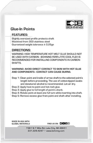 Bohning Match Grade Glue-in Points for Easton® SuperDrive 23, 120 Grain, 12pk in Saudi Arabia