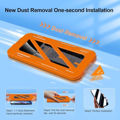 [1-Second Auto-Install] QHOHQ 3 Pack Privacy Screen Protector for iPhone Air+3 Pack Camera Lens Protector,25° Anti Spy Tempered Glass for iPhone 17 Air,[12FT Military Grade Shatterproof],Case Friendly in Kuwait