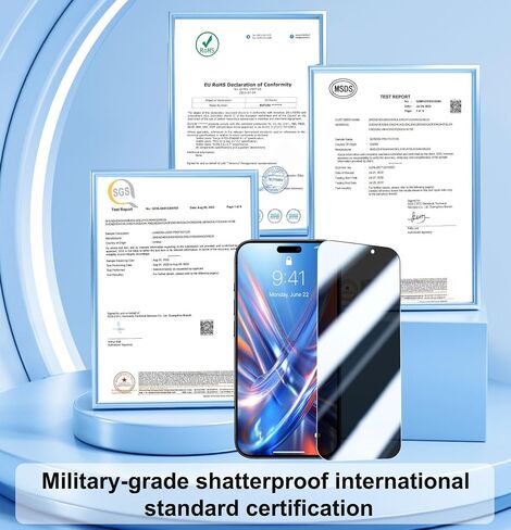 [1-Second Auto-Install] QHOHQ 3 Pack Privacy Screen Protector for iPhone Air+3 Pack Camera Lens Protector,25° Anti Spy Tempered Glass for iPhone 17 Air,[12FT Military Grade Shatterproof],Case Friendly in Kuwait