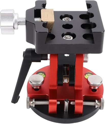 GOWENIC Latitude Adjustment Seat Aluminum Alloy Equatorial Wedge Latitude Base with 1/4", M6, M8 Interfaces, 33.1LB Load Capacity (Red) in Saudi Arabia