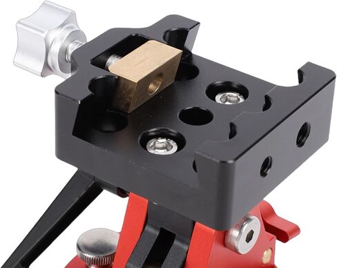 GOWENIC Latitude Adjustment Seat Aluminum Alloy Equatorial Wedge Latitude Base with 1/4", M6, M8 Interfaces, 33.1LB Load Capacity (Red) in Saudi Arabia