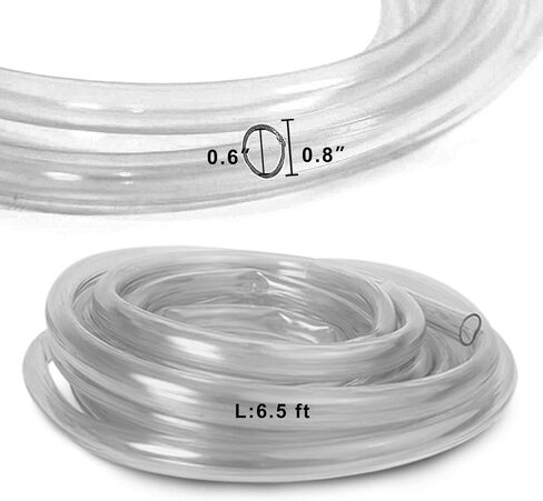 PULACO Plastic Tubing ID/OD 7x10mm (0.3in/0.4in) 16FT for Aquarium, Garden, Pond, Water cooling, Industrial Machine in Saudi Arabia