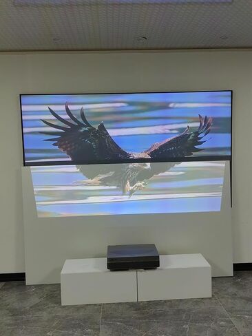 شاشة عرض VJ-BW3 ALR مقاس 150 بوصة لجهاز عرض UST، شاشة عرض مثبتة على الحائط بإطار ثابت، 16:9 4K/8K UHD ثلاثية الأبعاد، هيكل صغير ALR، مثالية للمسرح المنزلي والمكتب وغرفة المؤتمرات in Kuwait