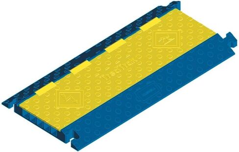 HBLTRED5B TredTrak Cast Polyurethane Modular Cable Protection System Trak، 5 قنوات، 36 بوصة طول × 17-1/2 بوصة عرض × 1-61/64 بوصة ارتفاع، أزرق/أصفر in Saudi Arabia