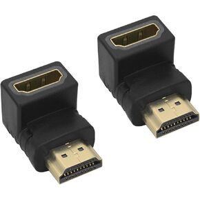 محول HDMI ذكر إلى أنثى 90 درجة، محول قابس HDMI مطلي بالذهب بزاوية يسارية، مناسب لأجهزة الكمبيوتر المحمولة وأجهزة الكمبيوتر الشخصية وأجهزة العرض وما إلى ذلك in Kuwait