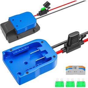 محول عجلة الطاقة لرييوبي 18 فولت P108 P107 P102 محول البطارية مجموعة محول البطارية مع صمامات تبديل ومحطات الأسلاك 14AWG سلك موصل الطاقة RC لعبة سيارة RC أضواء العمل in Kuwait