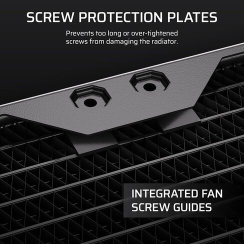 CORSAIR Hydro X Series XR5 420mm V2 Custom Cooling Radiator – Compatible with iCUE Link Fans, 3x140mm Fan Mounts, Screw Protection Plates, G1/4" Threads – Black in Saudi Arabia