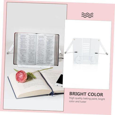 1Pc Adjustable Iron Book Stand Hands Reading Holder for Textbooks Tablets and Music Scores Household Reading Rack Ergonomic Design for Comfortable Viewing in Saudi Arabia