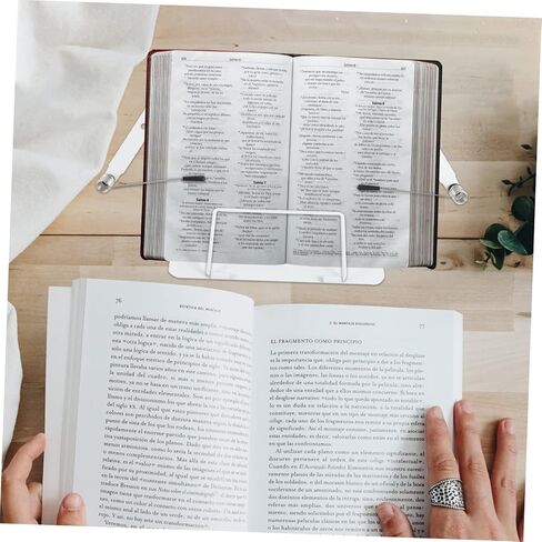 1Pc Adjustable Iron Book Stand Hands Reading Holder for Textbooks Tablets and Music Scores Household Reading Rack Ergonomic Design for Comfortable Viewing in Saudi Arabia