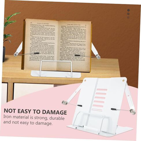 1Pc Adjustable Iron Book Stand Hands Reading Holder for Textbooks Tablets and Music Scores Household Reading Rack Ergonomic Design for Comfortable Viewing in Saudi Arabia