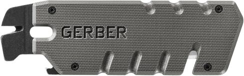 سكين جيب متعدد الأدوات من Gerber Gear Prybrid - سكين حلاقة EDC مع شفرة قابلة للسحب وشريط نقب - رمادي in Kuwait