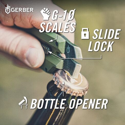سكين جيب متعدد الأدوات من Gerber Gear Prybrid - سكين حلاقة EDC مع شفرة قابلة للسحب وشريط نقب - رمادي in Kuwait