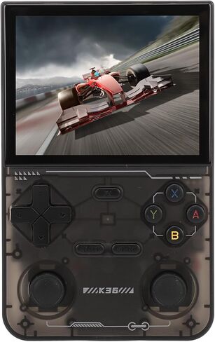 Retro Handheld Game Console 3.5 Inch HD Screen Dual Joystick 3500mAh Battery Portable Gaming Device for Leisure Entertainment ABS Black (Purple) in Saudi Arabia