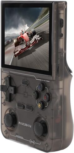 Retro Handheld Game Console 3.5 Inch HD Screen Dual Joystick 3500mAh Battery Portable Gaming Device for Leisure Entertainment ABS Black (Purple) in Saudi Arabia