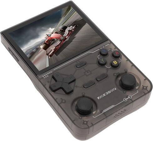 Retro Handheld Game Console 3.5 Inch HD Screen Dual Joystick 3500mAh Battery Portable Gaming Device for Leisure Entertainment ABS Black (Purple) in Saudi Arabia