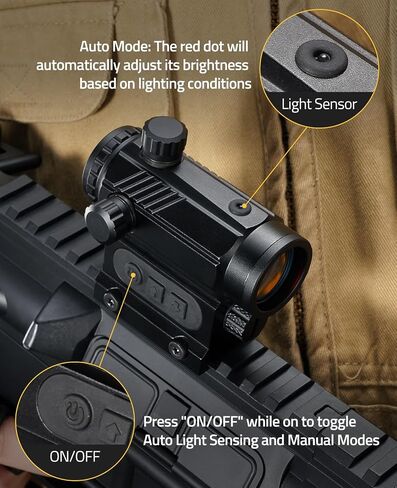 CVLIFE Motion Awake Red Dot and Magnifier Combo, Auto Brightness Adjustment, 3 MOA Red Dot with 3X Magnifier, Absolute Co-Witness Optic, Open Reflex Optic Sight with Flip-to-Side Mount. in Saudi Arabia