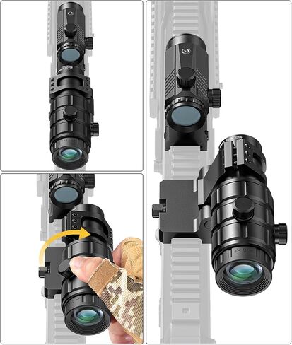 CVLIFE Motion Awake Red Dot and Magnifier Combo, Auto Brightness Adjustment, 3 MOA Red Dot with 3X Magnifier, Absolute Co-Witness Optic, Open Reflex Optic Sight with Flip-to-Side Mount. in Saudi Arabia