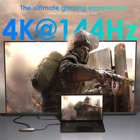 Laptop Docking Station, WAVLINK Triple 4K Docking Station with Dual HDMI, DP, 100W PD in, 3 USB-A2.0 for Wireless Device, Compatible with Dell/HP/Lenovo etc, Windows Systerm Computer Only in Saudi Arabia