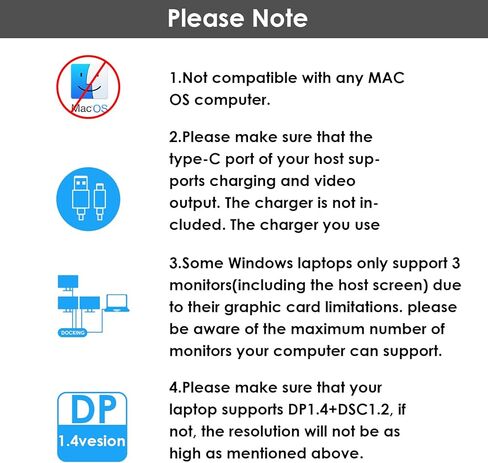 Laptop Docking Station, WAVLINK Triple 4K Docking Station with Dual HDMI, DP, 100W PD in, 3 USB-A2.0 for Wireless Device, Compatible with Dell/HP/Lenovo etc, Windows Systerm Computer Only in Saudi Arabia