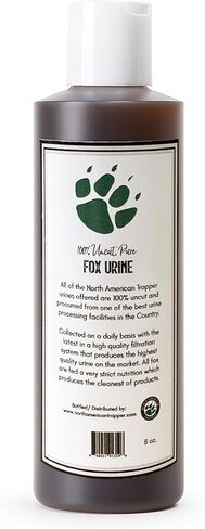 Fox Urine & Fox Plus - بول عالي الجودة 16oz أو مزيج من الغدد والبول والزيت 8oz - قاعدة رائحة Canid ممتازة للاستخدام في الهواء الطلق وإدارة الحياة البرية in Kuwait