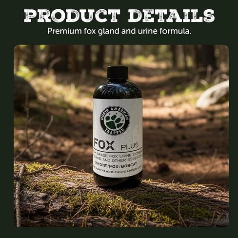 Fox Urine & Fox Plus - بول عالي الجودة 16oz أو مزيج من الغدد والبول والزيت 8oz - قاعدة رائحة Canid ممتازة للاستخدام في الهواء الطلق وإدارة الحياة البرية in Saudi Arabia