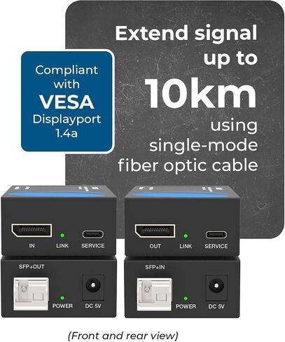 OREI 4K HDMI Extender Over Fiber Optic Balun - UltraHD 4K @ 60Hz 4:4:4 DR, CEC, HDR10+, VESA Res, SFP+ - Up to 10 KM in Single Mode - 300M in Multi-Mode in Saudi Arabia