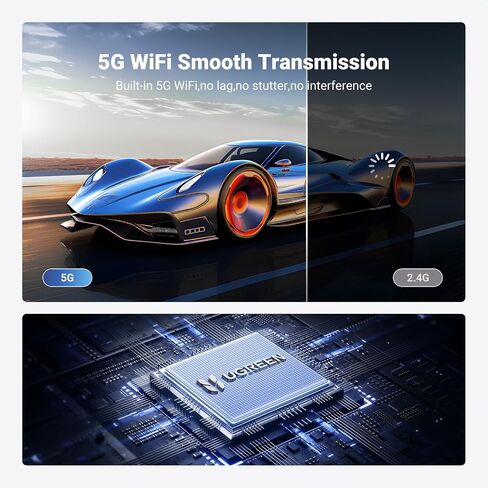 جهاز إرسال UGREEN لاسلكي USB C وجهاز استقبال HDMI من النوع C إلى HDMI 1080P@60 هرتز 5G نقل واي فاي لإخراج الفيديو والصوت من الهاتف/الكمبيوتر/MacBook/الكاميرا/صندوق التلفزيون/DVD إلى التلفزيون/الشاشة (164FT/50m) in Saudi Arabia