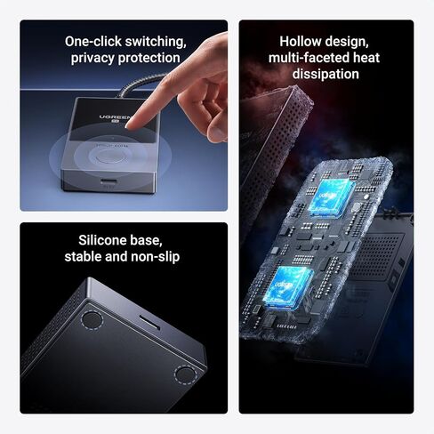 جهاز إرسال UGREEN لاسلكي USB C وجهاز استقبال HDMI من النوع C إلى HDMI 1080P@60 هرتز 5G نقل واي فاي لإخراج الفيديو والصوت من الهاتف/الكمبيوتر/MacBook/الكاميرا/صندوق التلفزيون/DVD إلى التلفزيون/الشاشة (164FT/50m) in Saudi Arabia