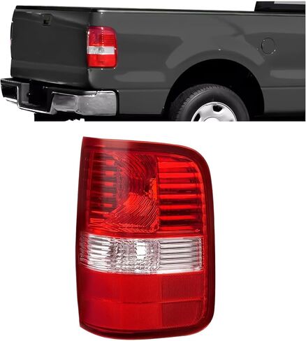 HECASA Right Tail Light Assembly Compatible with 2004-2008 Ford F150 Replacement for FO2800182 5L3Z13405CA Tail Brake Lamp Rear Light Plastic Red Clear Lens Passenger Side in Saudi Arabia