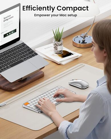 ProtoArc Backlit Compact Bluetooth Keyboard and Mouse for Mac, KM90-A Multi-Device Wireless Keyboard Mouse for Mac, Quiet and Rechargeable, for MacBook Pro/Air, iPad - Space Gray in Saudi Arabia