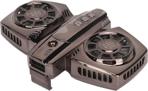 Cell Phone Cooler, Low Noise Dual Core Semiconductor Cooling Fan, Portable Powerful Energy Saving Mobile Phone Radiator for Playing Games Live Streaming in Saudi Arabia