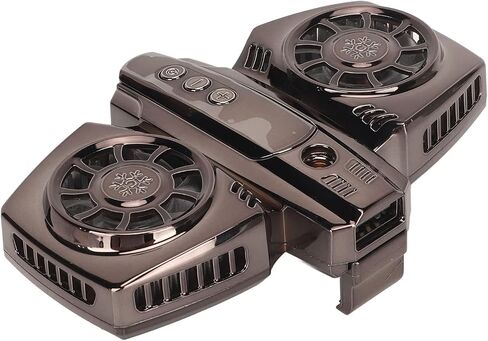Cell Phone Cooler, Low Noise Dual Core Semiconductor Cooling Fan, Portable Powerful Energy Saving Mobile Phone Radiator for Playing Games Live Streaming in Saudi Arabia