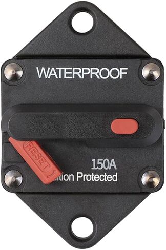20-200A 12V 48V سيارة مضخم الصوت قطاع دارة الصمامات حامل مكبر صوت استيريو تجديد الصمامات محول مع زر إعادة الضبط اليدوي (20A) in Kuwait