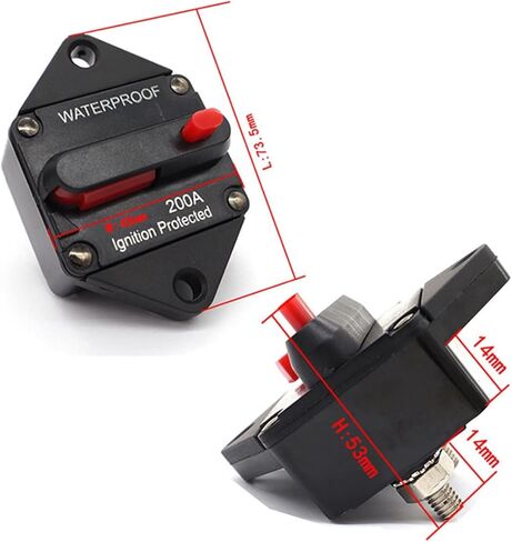 20-200A 12V 48V سيارة مضخم الصوت قطاع دارة الصمامات حامل مكبر صوت استيريو تجديد الصمامات محول مع زر إعادة الضبط اليدوي (20A) in Kuwait