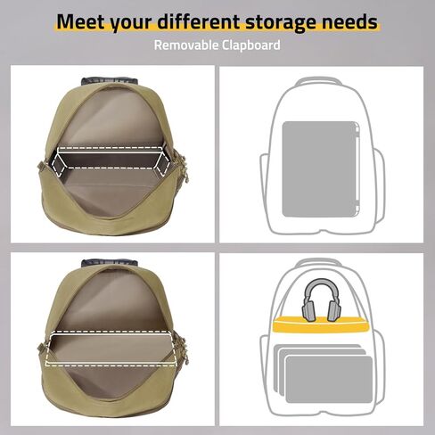 حقيبة ظهر CVLIFE التكتيكية للرجال، حقيبة ظهر مسدس مع حقائب مسدس، حقيبة نطاق مع حقيبة نهارية مقسمة قابلة للإزالة للعمل EDC (أسود، عادي) in Kuwait