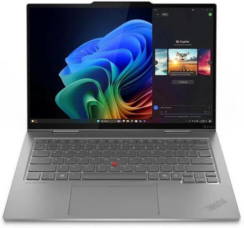 كمبيوتر محمول Lenovo ThinkPad X1 2 في 1 الجيل 10 Aura Edition مع معالج Intel Core Ultra 7 258V، وشاشة لمس 14 بوصة OLED 2.8K VRR 30-120 هرتز، و32 جيجابايت LPDDR5X-8533MT/s، و512 جيجابايت SSD، وكاميرا IR 8 ميجابكسل، وWin11Pro in Saudi Arabia