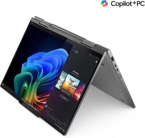 كمبيوتر محمول Lenovo ThinkPad X1 2 في 1 الجيل 10 Aura Edition مع معالج Intel Core Ultra 7 258V، وشاشة لمس 14 بوصة OLED 2.8K VRR 30-120 هرتز، و32 جيجابايت LPDDR5X-8533MT/s، و512 جيجابايت SSD، وكاميرا IR 8 ميجابكسل، وWin11Pro in Saudi Arabia