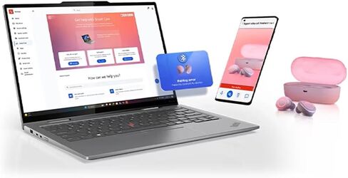 كمبيوتر محمول Lenovo ThinkPad X1 2 في 1 الجيل 10 Aura Edition مع معالج Intel Core Ultra 7 258V، وشاشة لمس 14 بوصة OLED 2.8K VRR 30-120 هرتز، و32 جيجابايت LPDDR5X-8533MT/s، و512 جيجابايت SSD، وكاميرا IR 8 ميجابكسل، وWin11Pro in Saudi Arabia