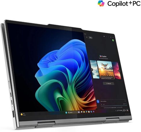 كمبيوتر محمول Lenovo ThinkPad X1 2 في 1 الجيل 10 Aura Edition مع معالج Intel Core Ultra 7 258V، وشاشة لمس 14 بوصة OLED 2.8K VRR 30-120 هرتز، و32 جيجابايت LPDDR5X-8533MT/s، و512 جيجابايت SSD، وكاميرا IR 8 ميجابكسل، وWin11Pro in Saudi Arabia