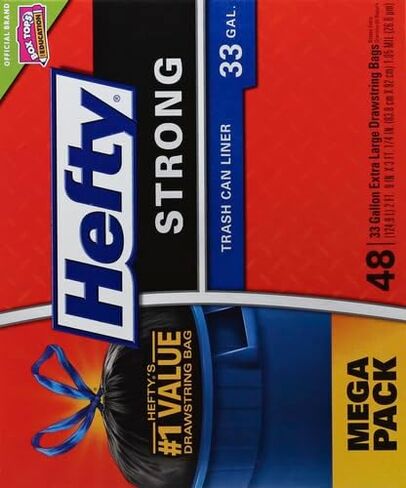 Hefty Strong Large Trash Bags, 33 Gallon, 48 Count in Saudi Arabia
