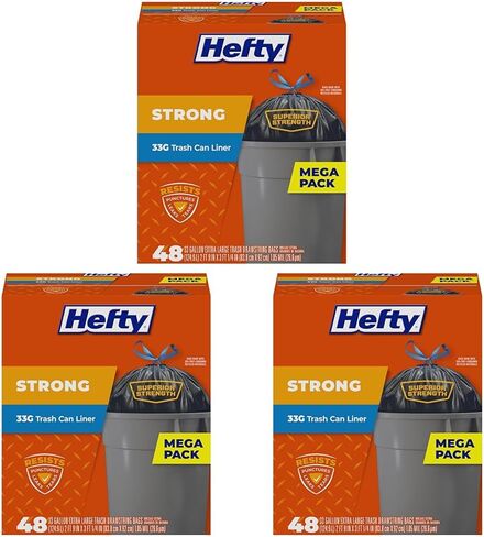 Hefty Strong Large Trash Bags, 33 Gallon, 48 Count in Saudi Arabia