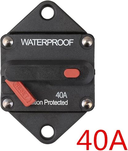20-200A 12V 48V سيارة مضخم الصوت قطاع دارة الصمامات حامل مكبر صوت استيريو تجديد الصمامات محول مع زر إعادة الضبط اليدوي (20A) in Kuwait