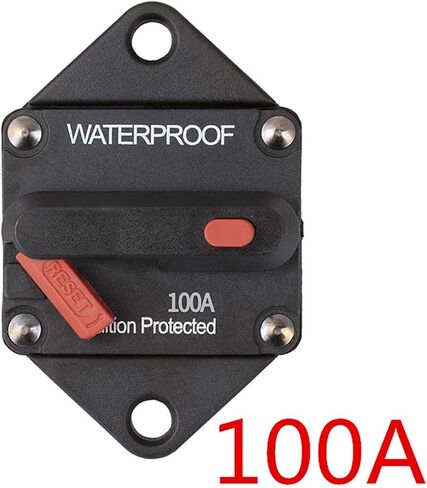 20-200A 12V 48V Car Audio Amplifier Circuit Breaker Fuse Holder Stereo Amplifier Refit Fuse Adapter with Manual Reset Button(20A) in Saudi Arabia