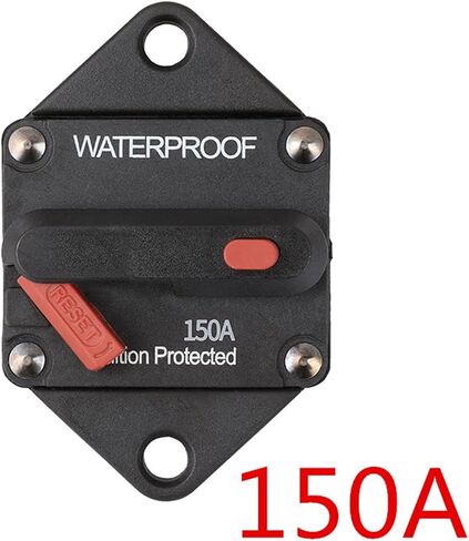 20-200A 12V 48V Car Audio Amplifier Circuit Breaker Fuse Holder Stereo Amplifier Refit Fuse Adapter with Manual Reset Button(20A) in Saudi Arabia