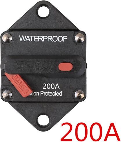 20-200A 12V 48V Car Audio Amplifier Circuit Breaker Fuse Holder Stereo Amplifier Refit Fuse Adapter with Manual Reset Button(20A) in Saudi Arabia