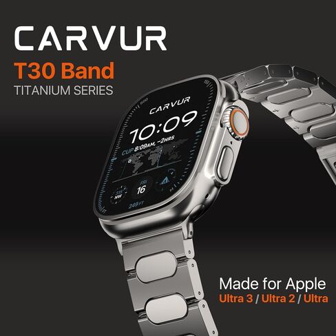 Titanium Watch Band T30 - For Apple Watch ULTRA 3 / ULTRA 2 / ULTRA (49mm) - Grade 2 Titanium - DLC Scratch Resistant - Secure Magnetic Clasp - Premium Color Match - Adjustable Apple Watch Band in Saudi Arabia