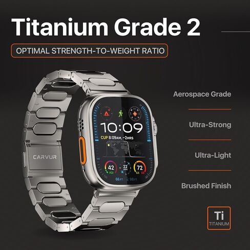 Titanium Watch Band T30 - For Apple Watch ULTRA 3 / ULTRA 2 / ULTRA (49mm) - Grade 2 Titanium - DLC Scratch Resistant - Secure Magnetic Clasp - Premium Color Match - Adjustable Apple Watch Band in Saudi Arabia
